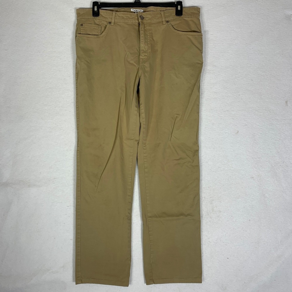 Peter Millar Crown Pants Men 38x30 Khaki Ultimate Sateen 5-Pocket Trousers - Picture 2 of 12